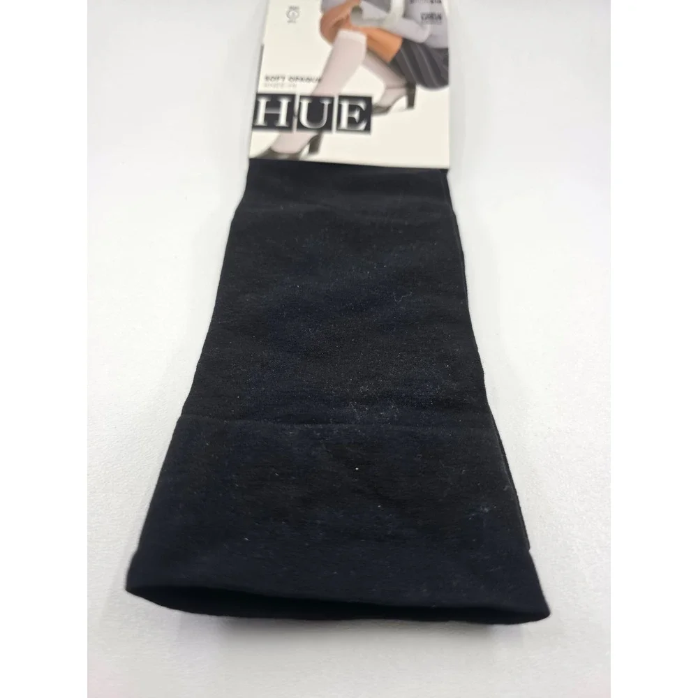 Hue Soft Opaque Knee-Hi Socks Lot of 3 Black Comfort Top Size 1 & 2 Plus DD1015